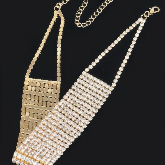 Sparkle Rhinestone Choker Necklace - Picture 2 of 4